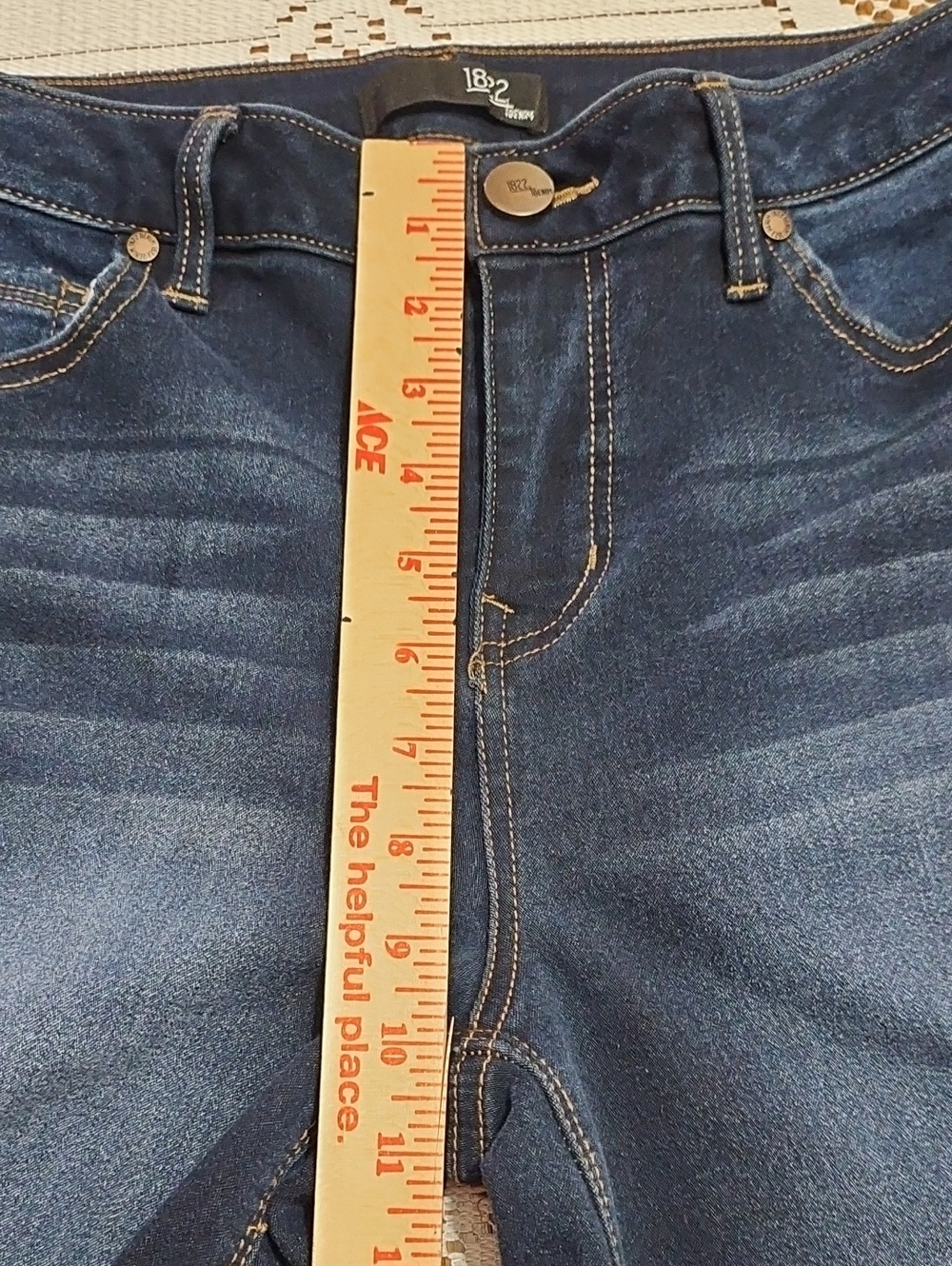 1822 Denim Women's Dark Indigo Wide-Leg Jeans Size 8 - Picture 6 of 10